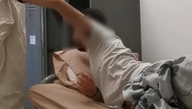 Cumming on sailor's Uniform in the Barracks