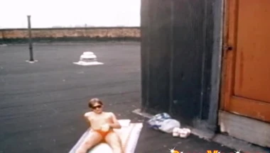 Stud tugs on his cock until it erupts with a bunch of cum