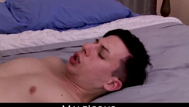 Tattooed hunk Hugh's sixty-nine with Troy before anal action