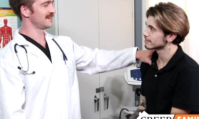 Ryan Kneeds feels hot and quite aroused seeing the doctor on duty Nate Stetson
