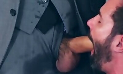 Bearded businessman Dani Robles fucked raw after hot rimming